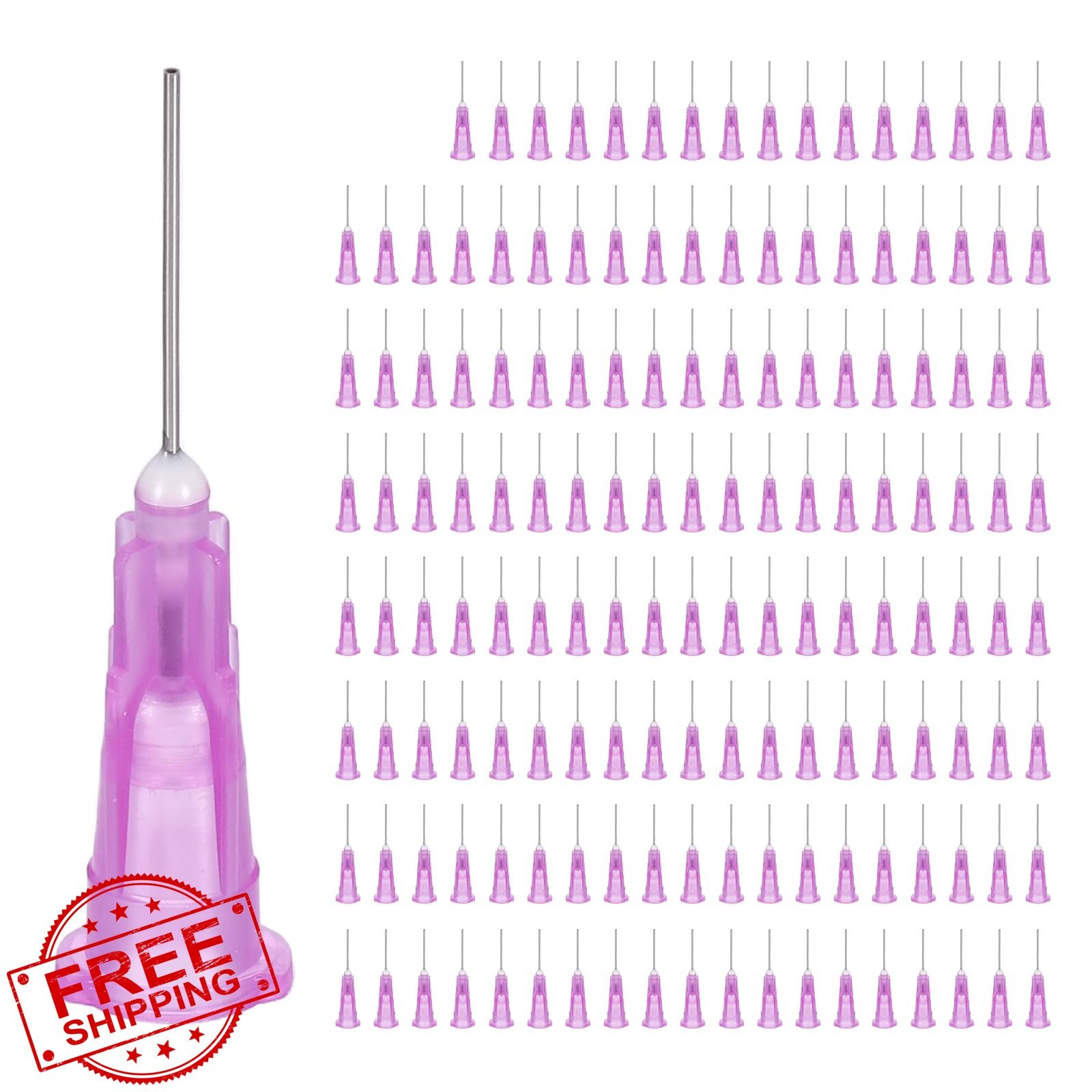 uxcell 200 Pcs 24G x 0.5″ Blunt Needles Purple