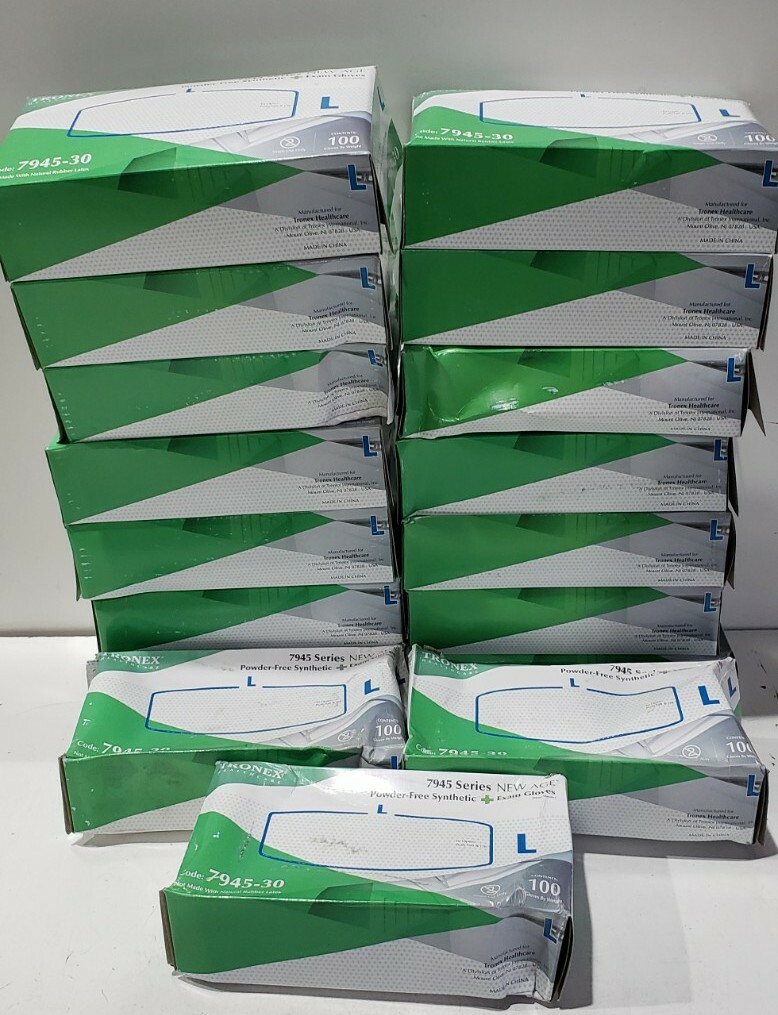 Tronex Synthetic Vinyl Nitrile Blend NEW AGE Gloves Size Large – QTY 1700