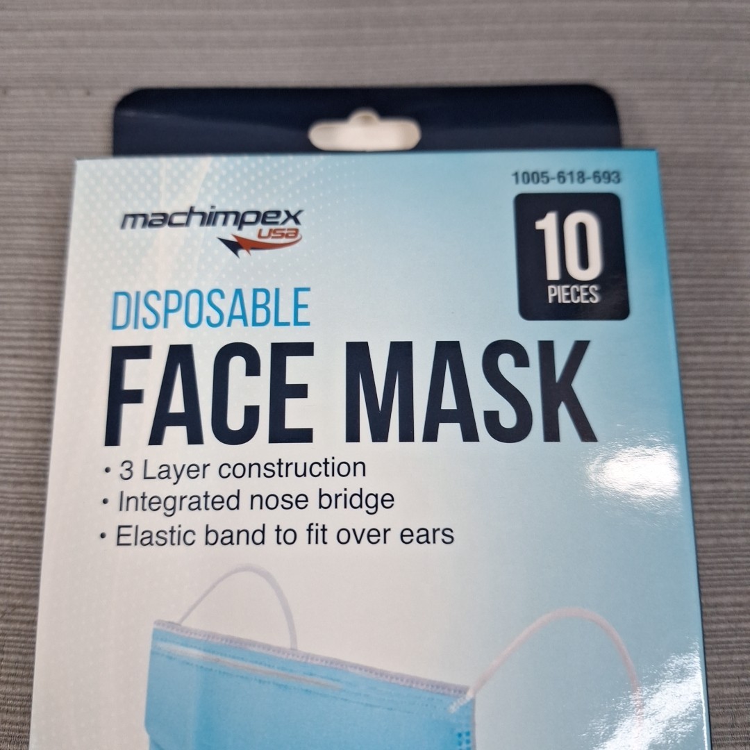 100 Pack 3 Ply Ear loop Face Mask Non Medical Surgical Dental Disposable Masks