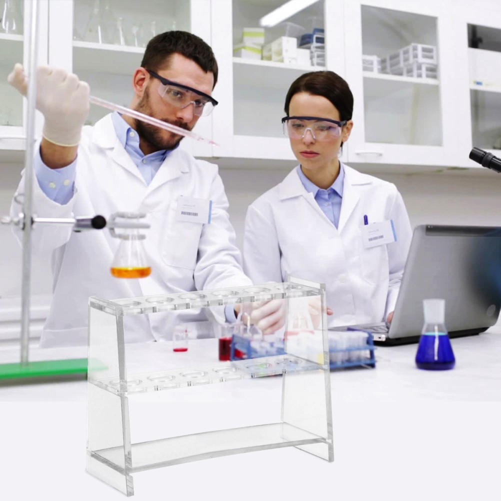 1 Set Durable Test Stand Transparent Holder with Ergonomic Design for Lab Use