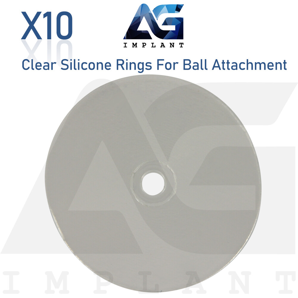 10 Clear Protective Silicone Rings For Ball Attachment Dental Abutment