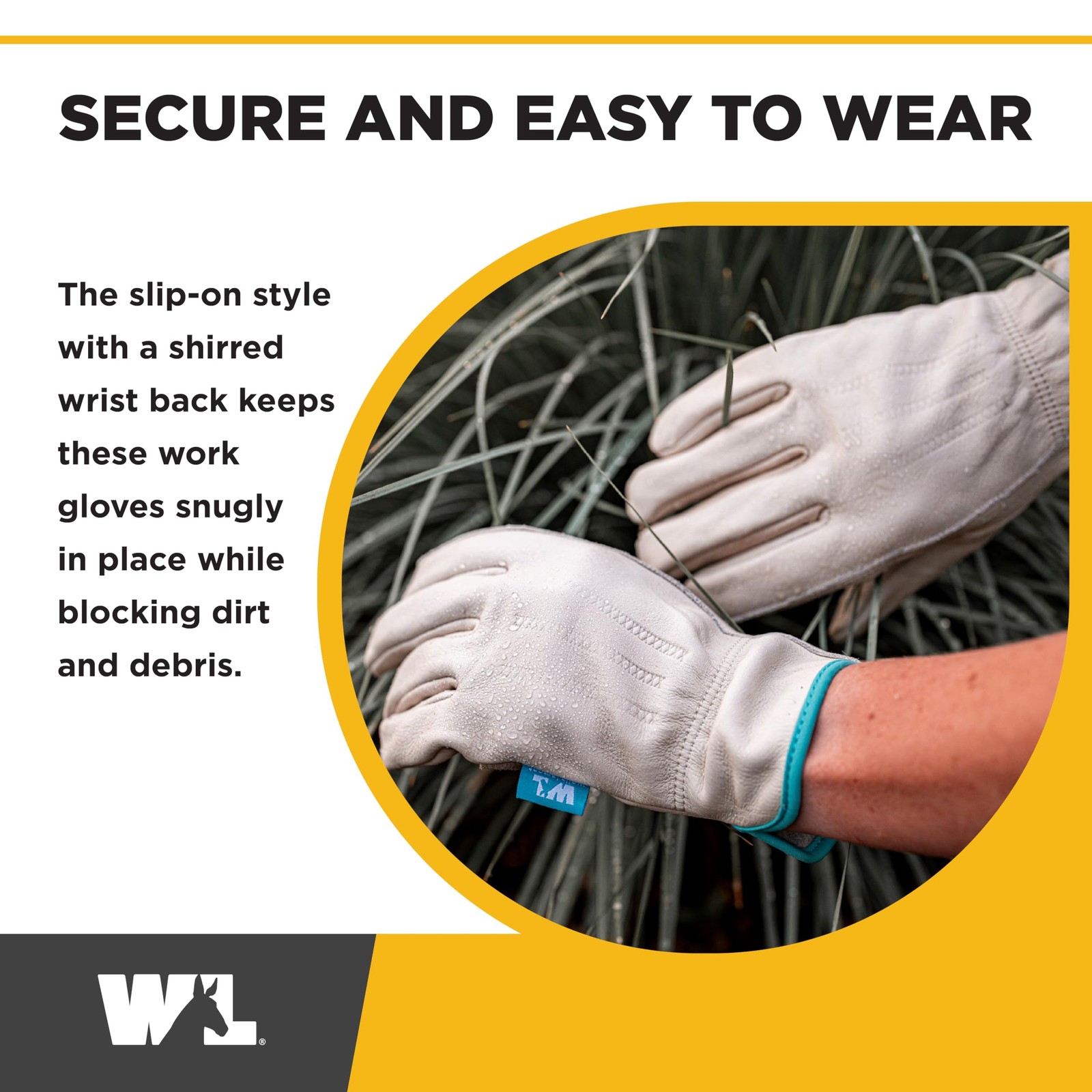 Wells Lamont Womens Water-Resistant Leather Work Gloves Puncture Resistant