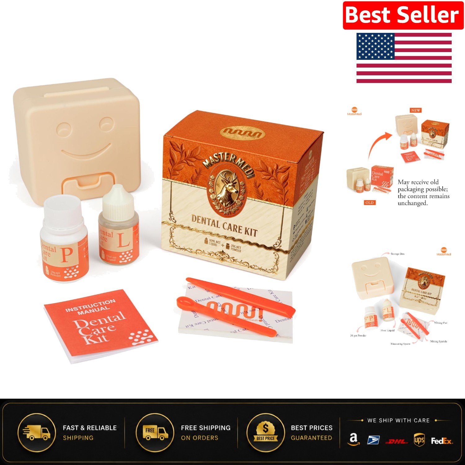 Self-Adhering Zinc Oxide Eugenol Kit for Rapid Cosmetic Tooth Repairs – 6 Pieces