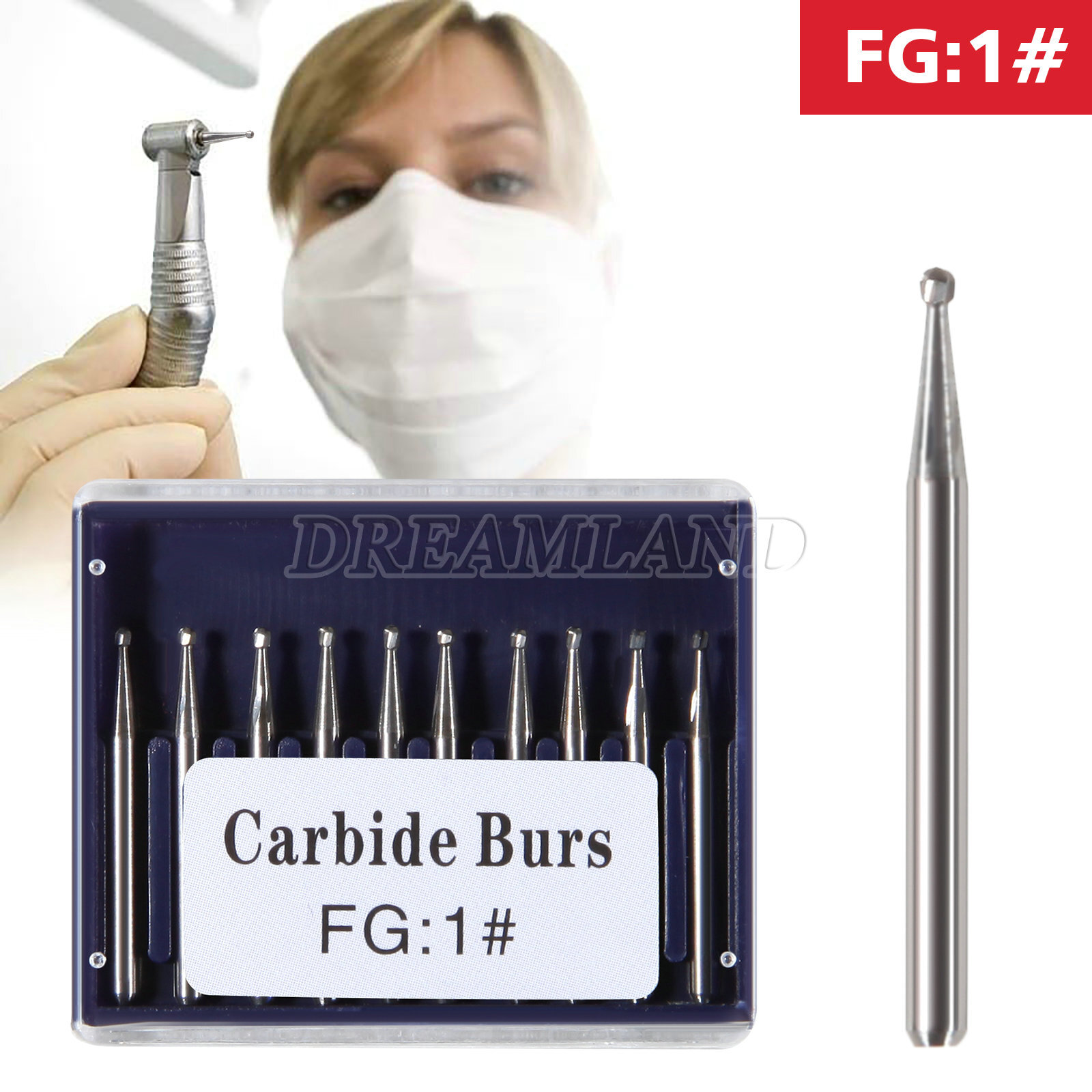 Dental Surgical 25mm /Clinic 19mm Carbide Burs Friction Grip FG Round High Speed