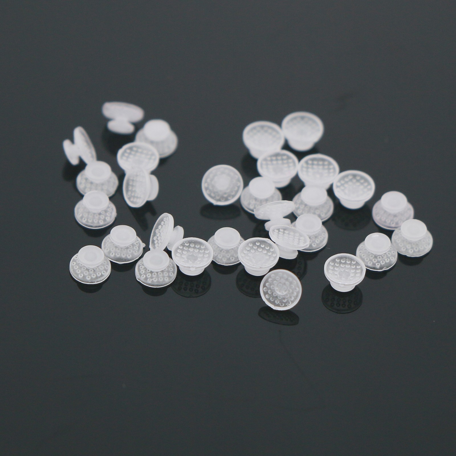 US Dental Orthodontic Metal/Ceramic Clear Lingual Button Bondable Round Base