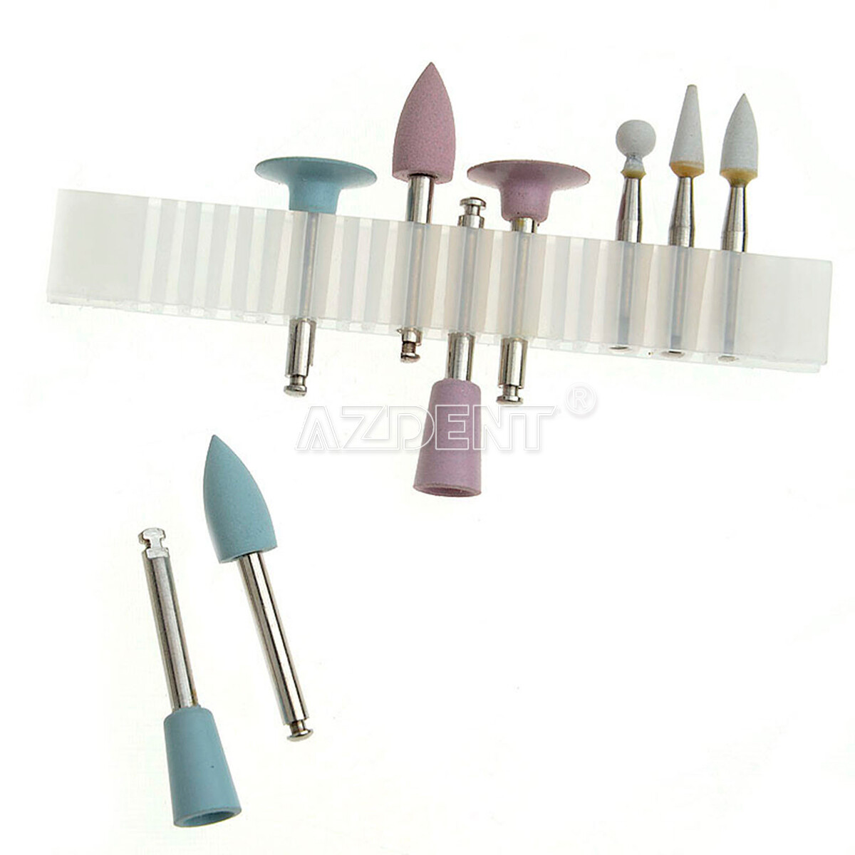 AZDENT Dental Light-Curing Resin Polishing Set Ceramic Silicon Rubber Dia.2.35mm