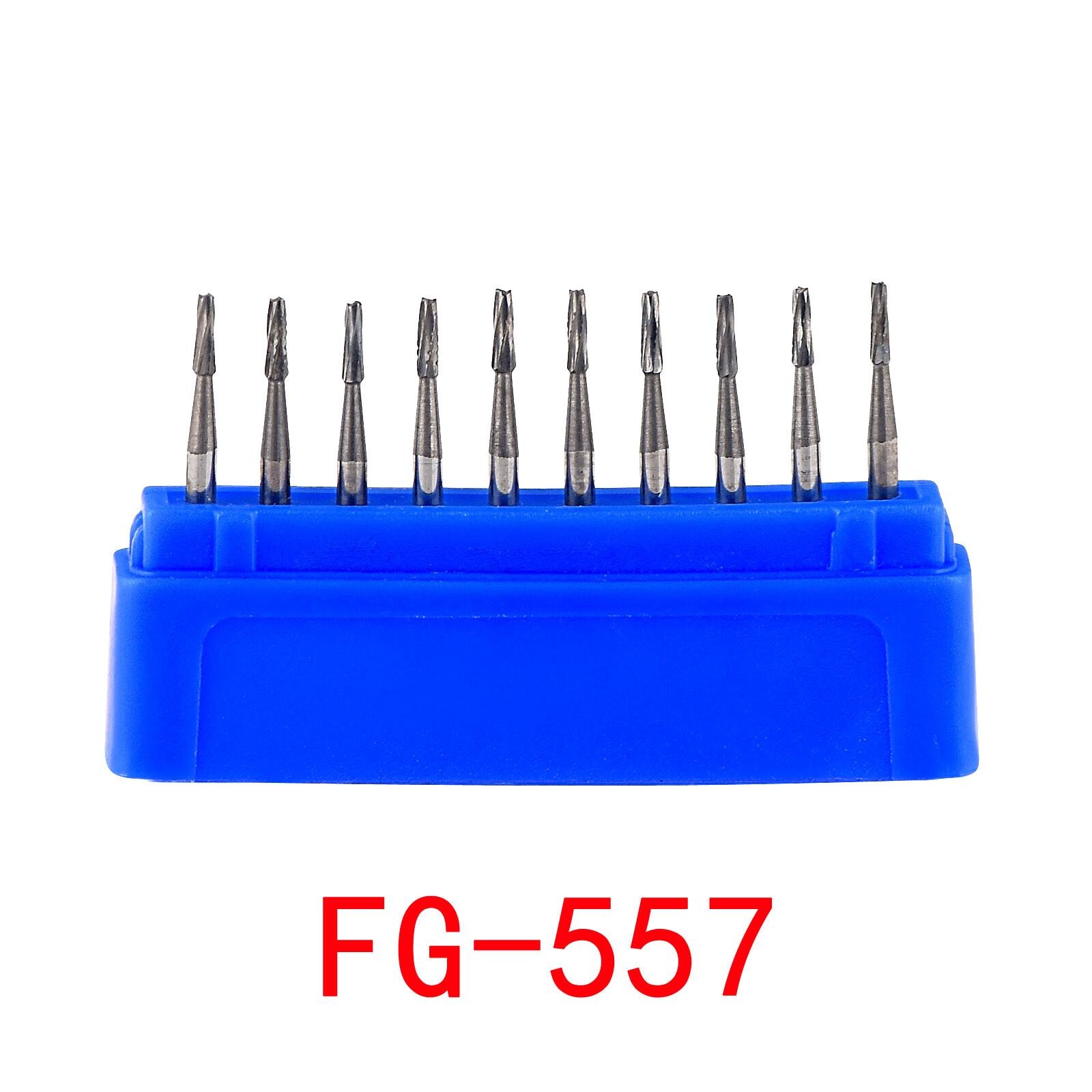 10Pcs Dental Round Tungsten Carbide Burs FG Bur Drill for High Speed Handpiece