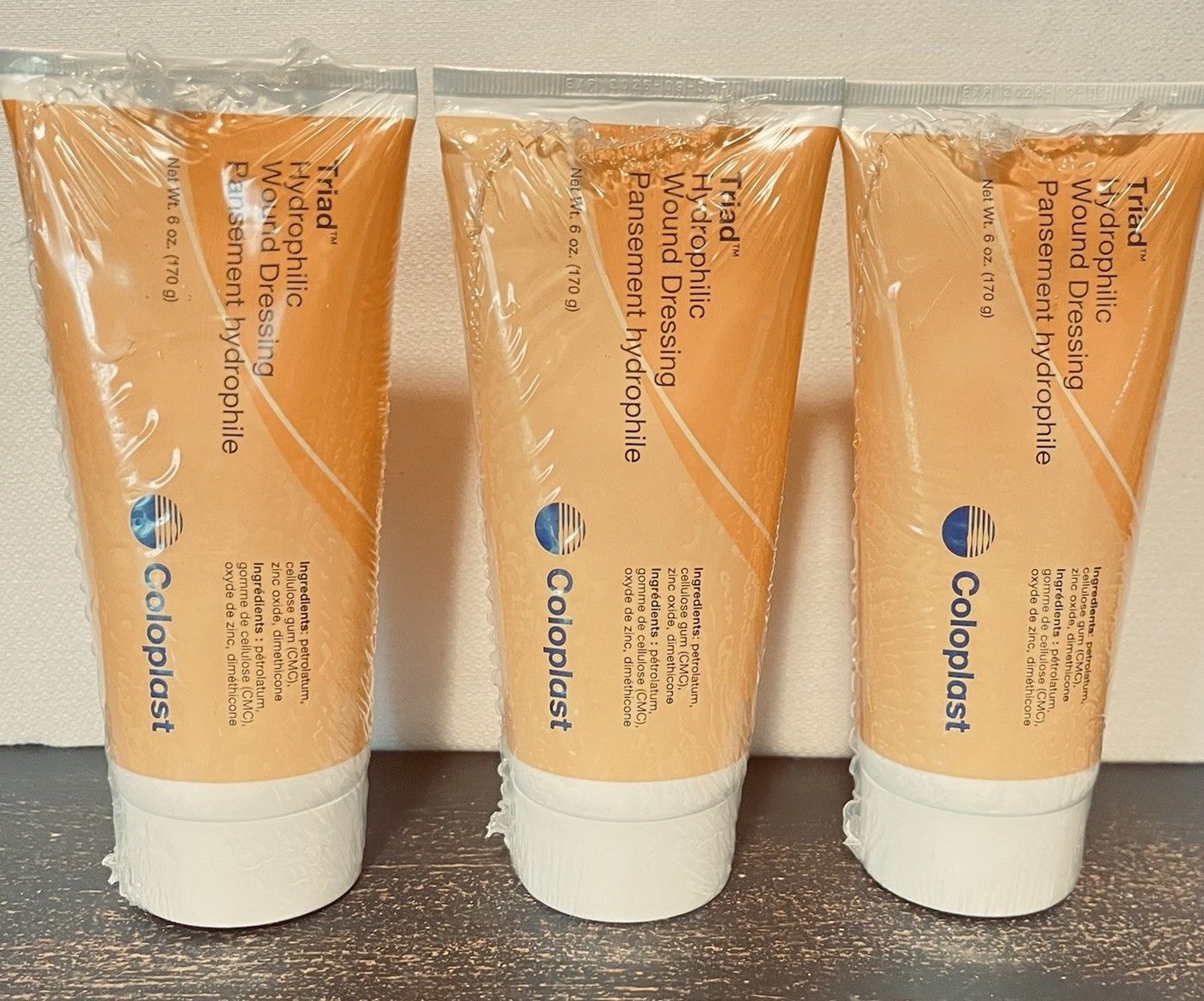 Coloplast Triad Hydrophilic Wound Dressing Ointment 6oz Tube Shrink Wrapped 3pk