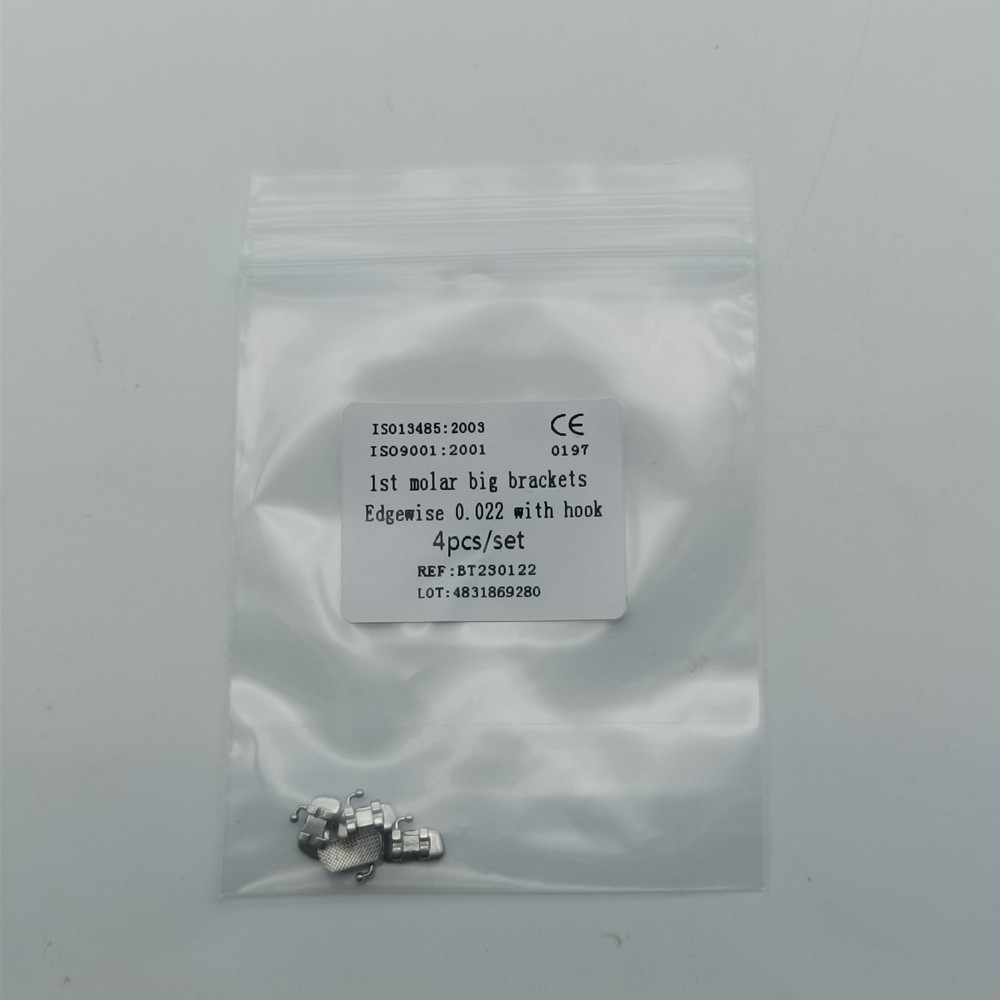 Dental 1st Brackets Molar Wide Big Bracket Orthodontic Roth MBT 022 Hooks 10Sets