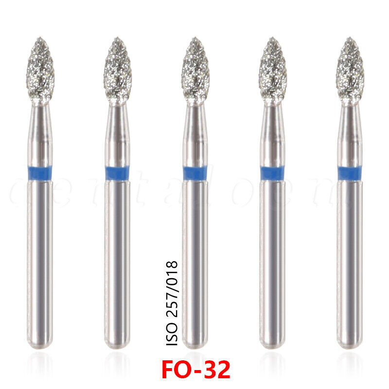 100x Brocas de fresa de diamante para dentista dental Taladro FG 1,6 mm 20 OEM