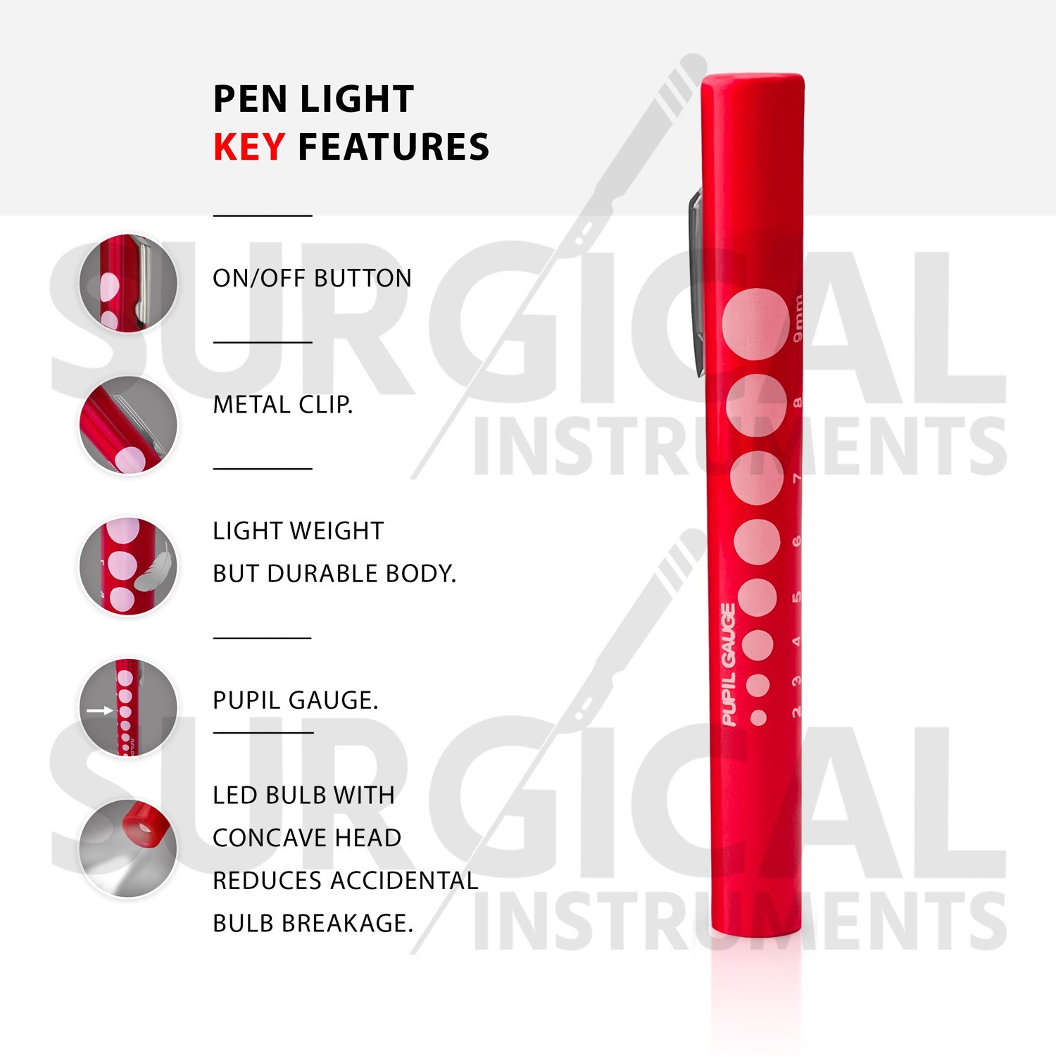 100 pcs Disposable Penlights Diagnostic ENT Emergency Medical – Assorted Colors