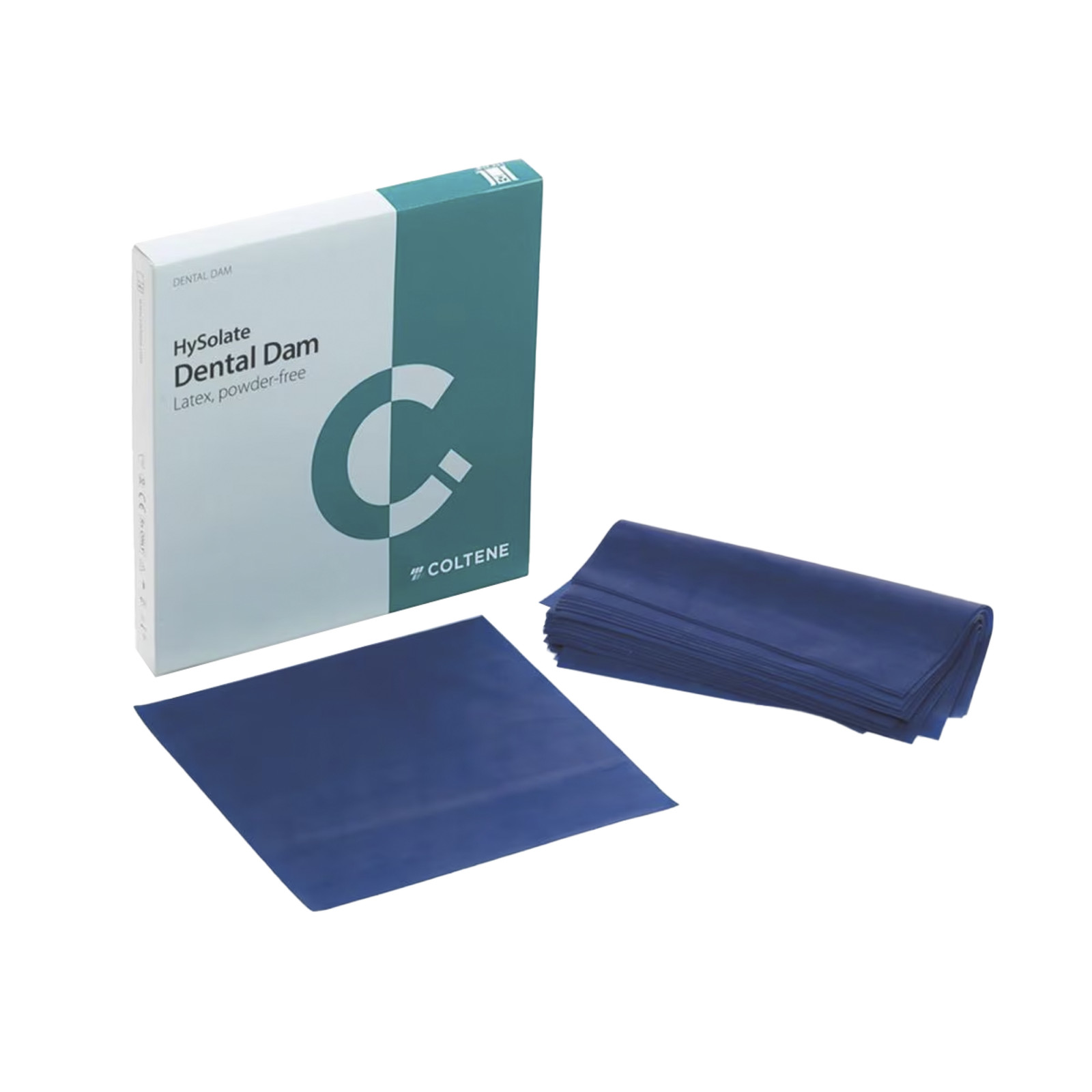 Coltene Whaledent 60034442 HySolate Latex Dental Dam 6″ X 6″ Blue Medium 36/Pk