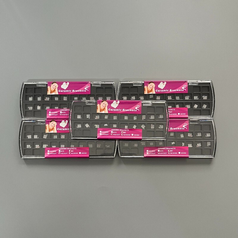 1 Sets 20Pcs Dental Orthodontic Ceramic Brackets Braces Mini MBT 022 Slot 345