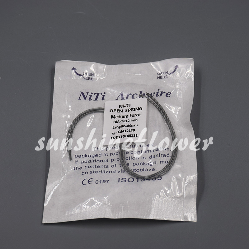 2 Pcs/Pack Dental Orthodontic Niti Open Coil Spring Medium Force 0.012*180mm