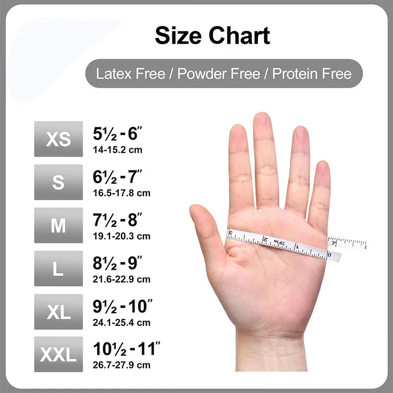 1-100Pcs Rubber Gloves Individually Wrap White Aseptic Lab Surgery Nursing Glove