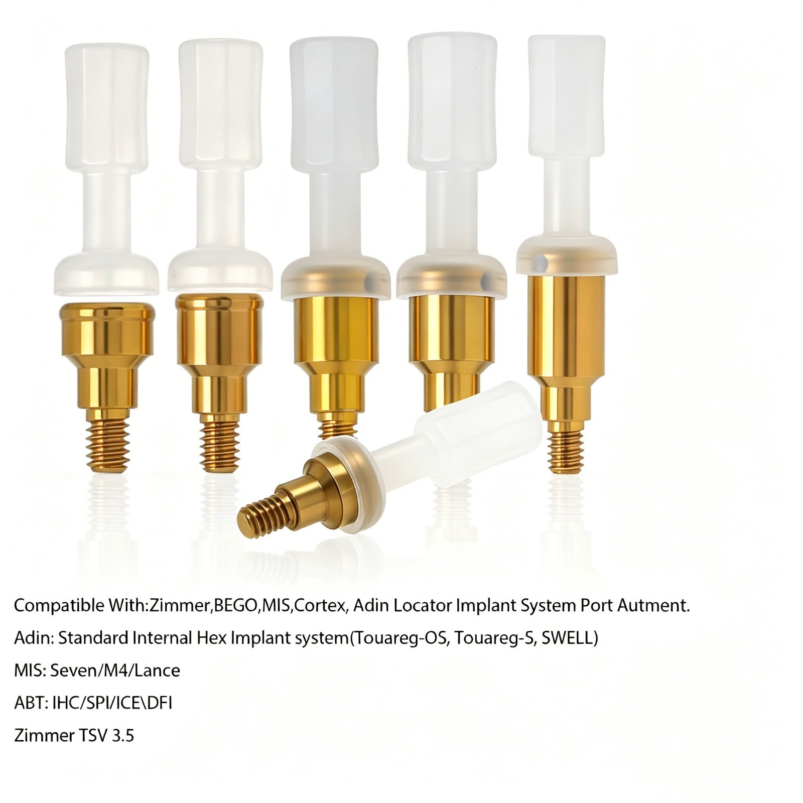 Locator Overdenture Abutment Fit Zimmer Screw-Vent 3.5mm Implant Retention Cap