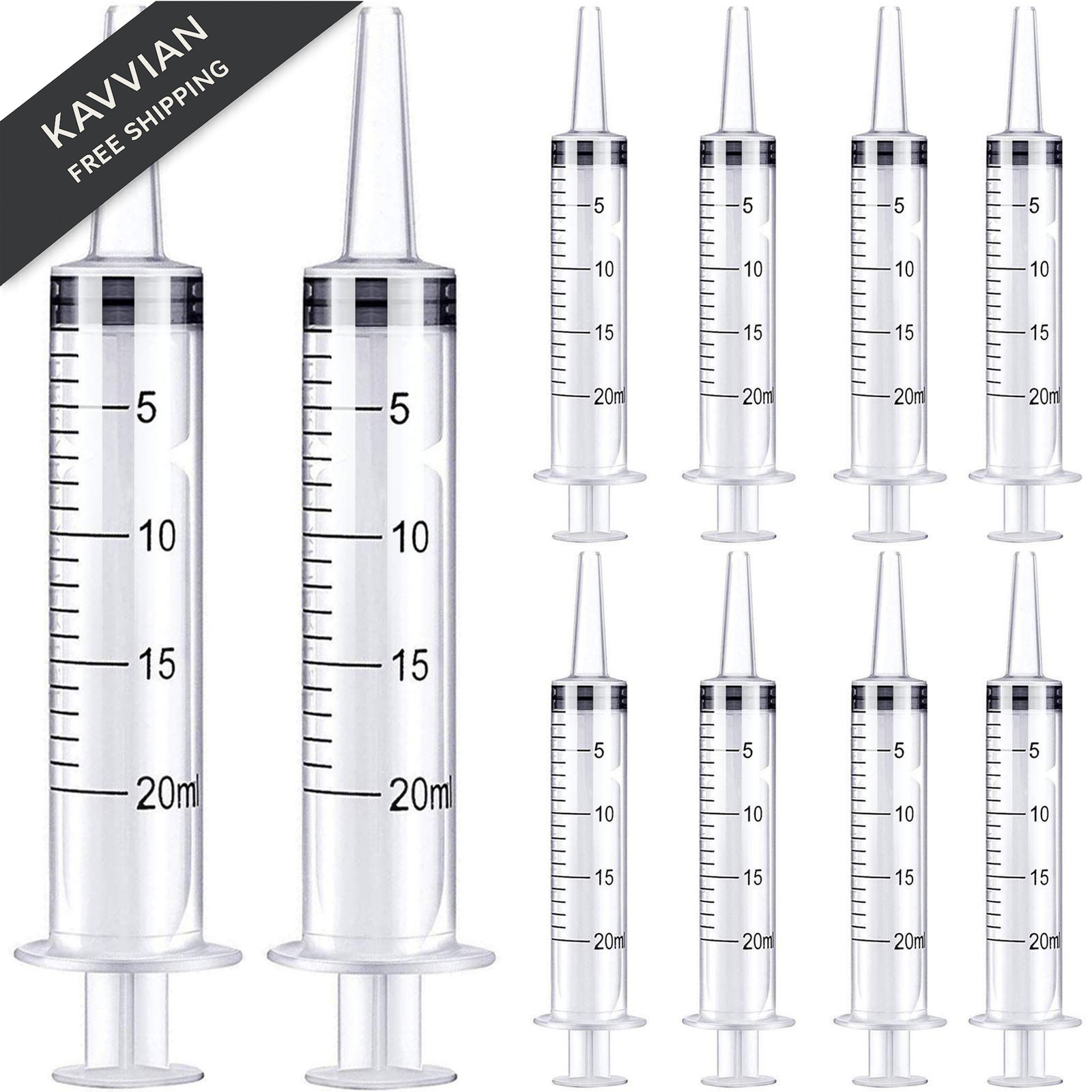 10Pack 20ml Syringe for Liquid – Syringes without 20ML 10PCS,