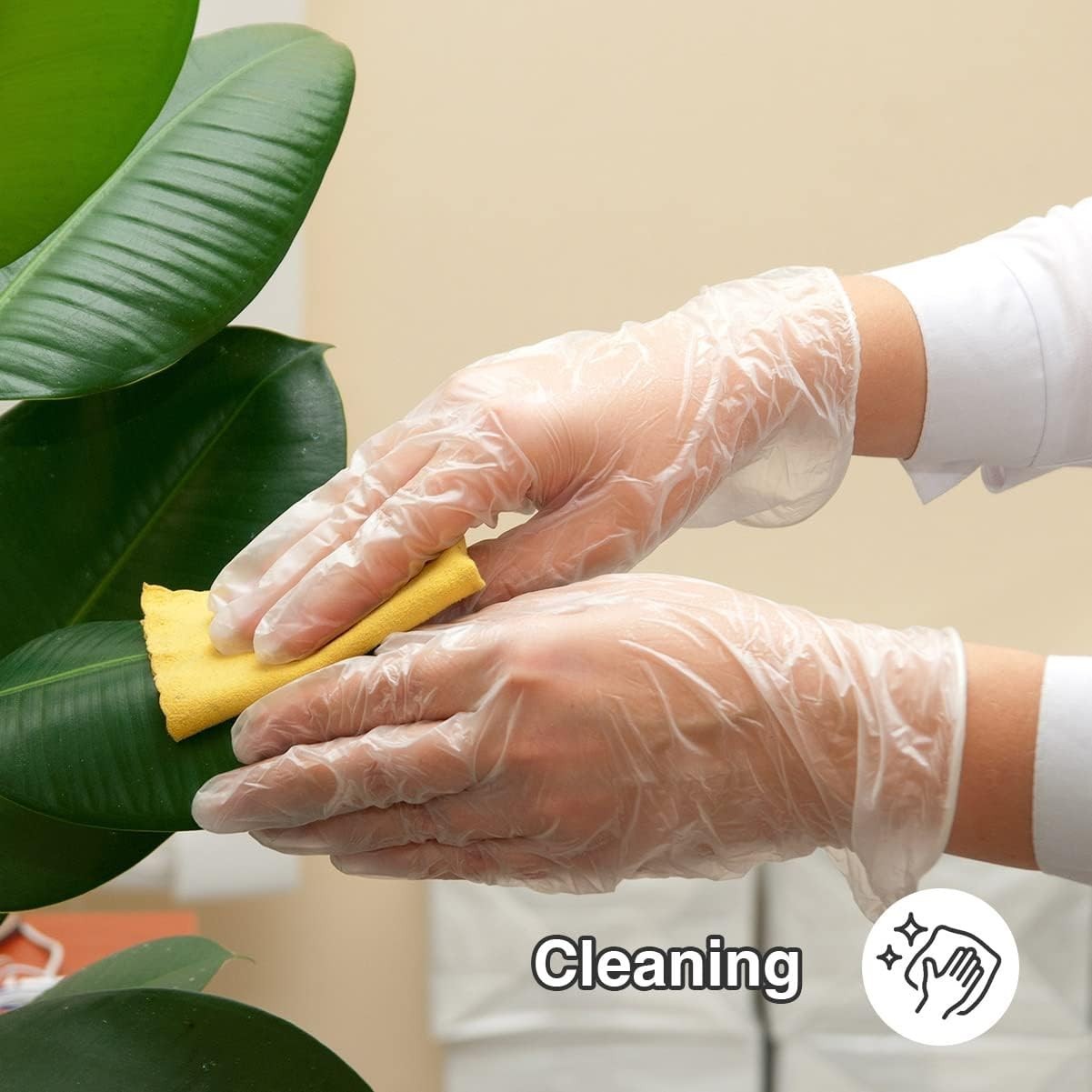 Disposable Vinyl Gloves X-Large 100 Clear Count Powder-Free Latex-Free Durabl…