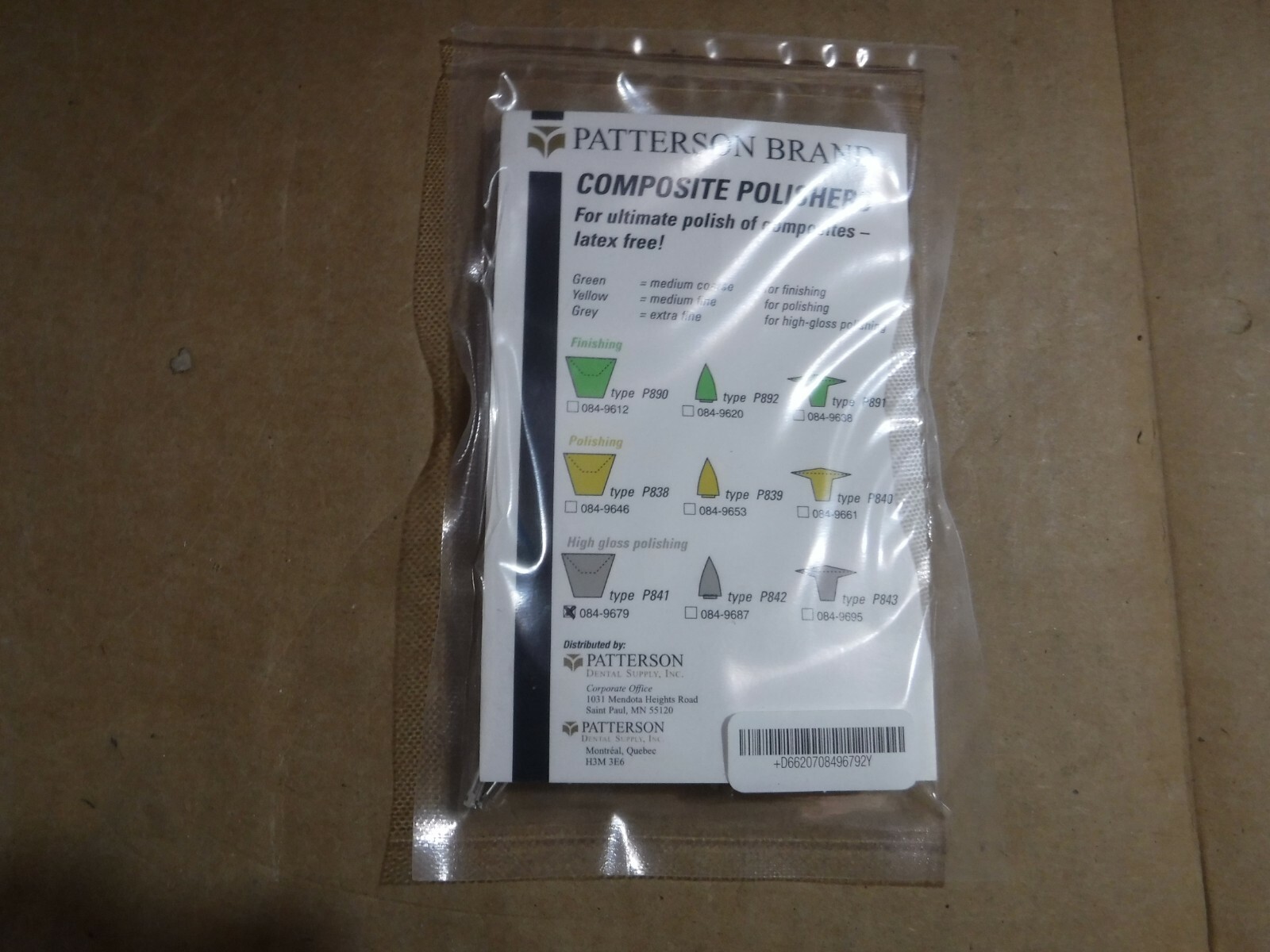 PATTERSON COMPOSITE POLISHERS TYPE P841 LATEX LOT OF 24