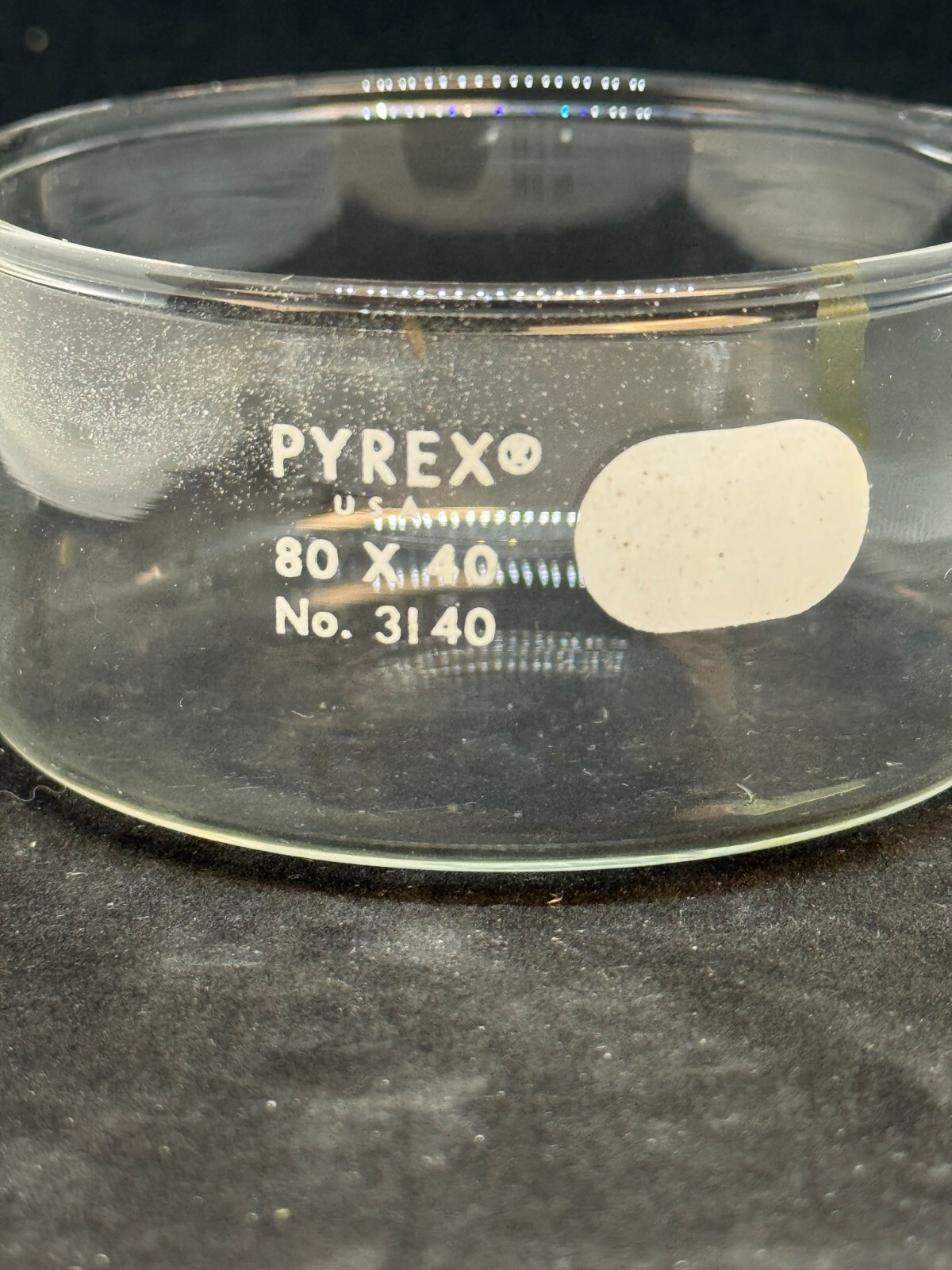 set CORNING PYREX Glass crystalizing dish 80 x 40 & Beaker 100 ML 3140 -J119