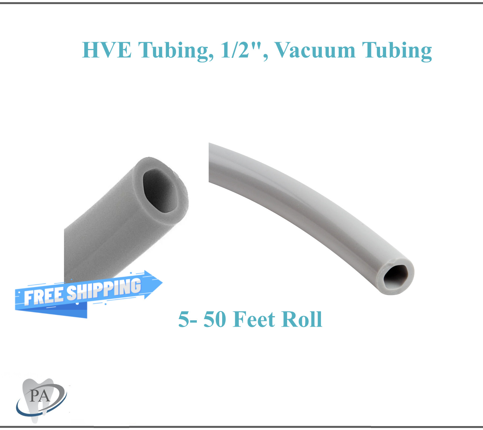 Dental HVE Tubing Hose 1/2″ ID Asepsis Geometric Vacuum Tubing 5-50 Feet T-1796G