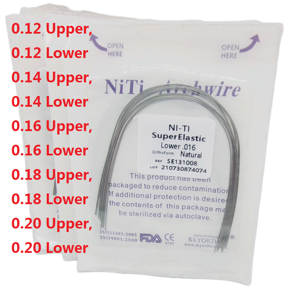 400Bags Dental Orthodontics Super Elastic Niti Round Arch Wire Nature Form