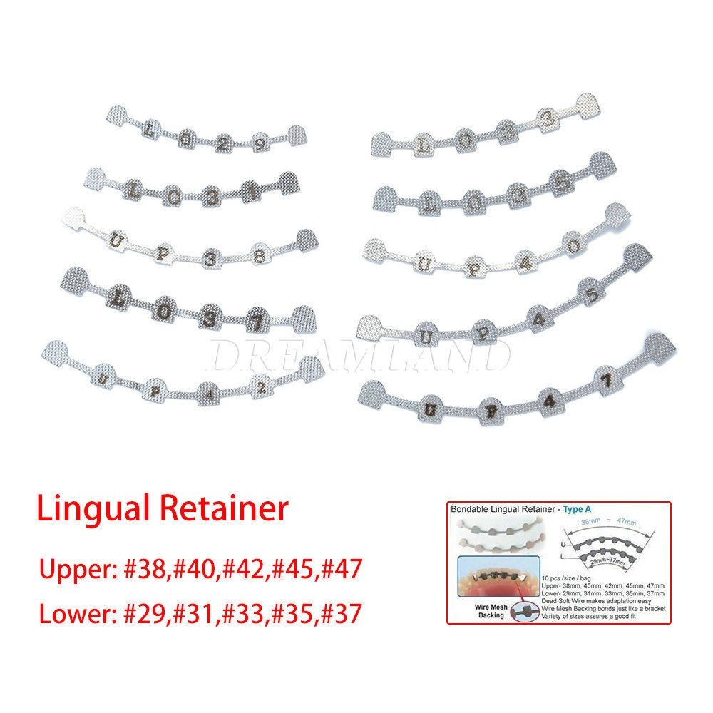 2/ Dental Lingual Retainer Bonding Upper Lower 3-3 With Mesh Universal