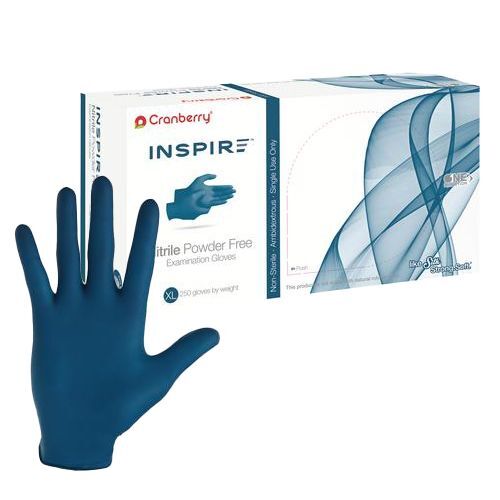 Inspire XL Nitrile Powder Free Exam Gloves, 250/Pk