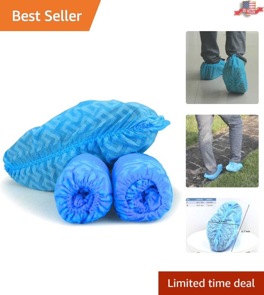 Heavy-Duty Disposable Shoe Covers – 500 Pack for Home & Professional Use