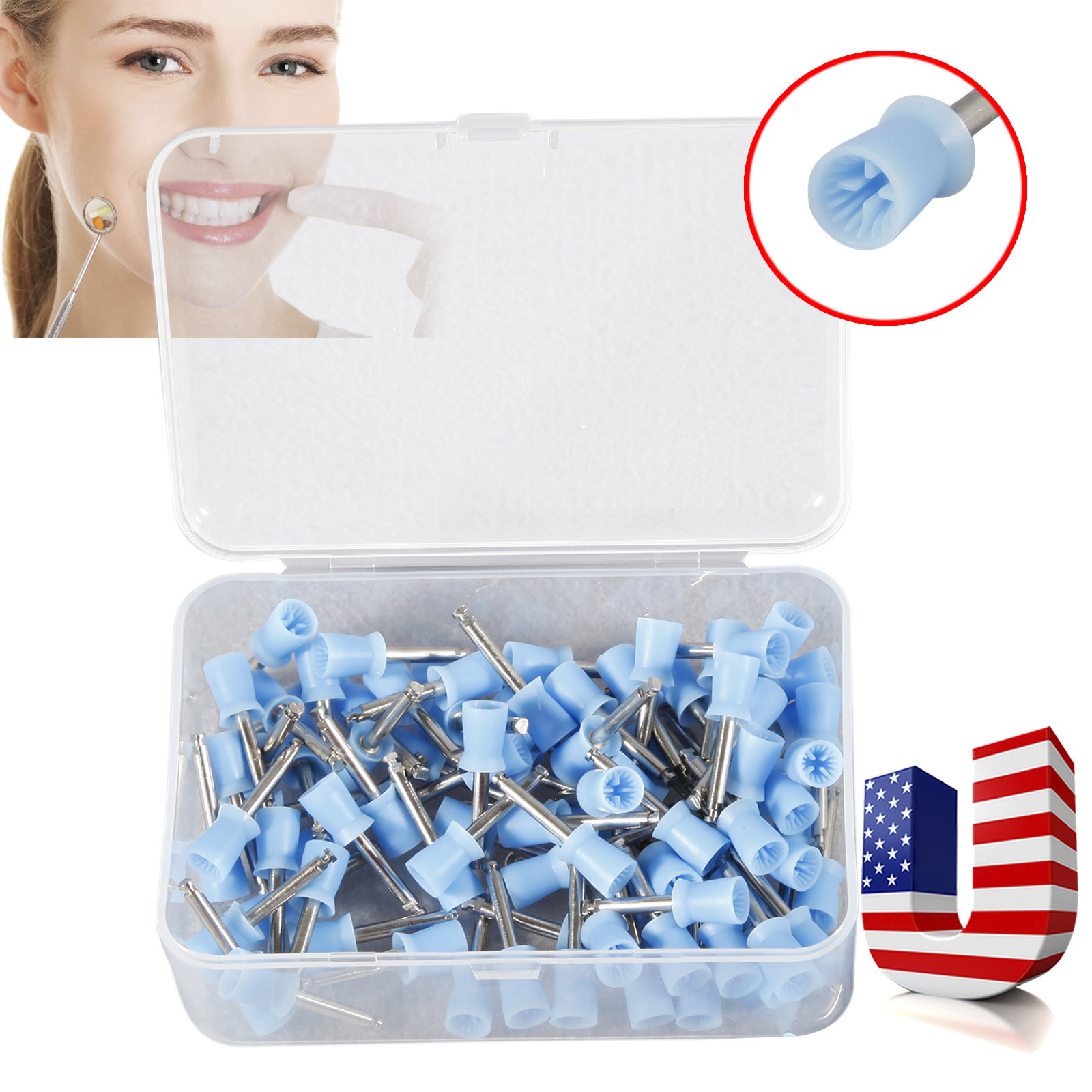 Dental Polishing Polisher Prophy Angle Cups Latch Type Teeth Brush Cup Wrench