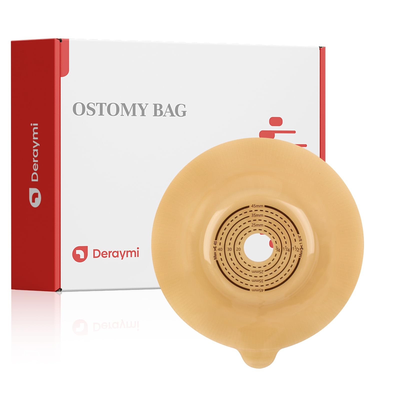Deraymi 10 Pieces Convex Ostomy Skin Barriers For Two-Piece Colostomy Bags