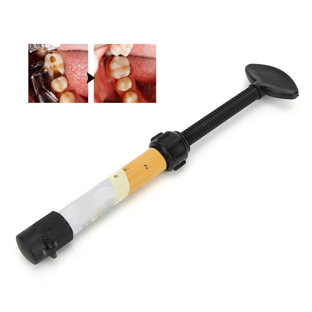 Dental Cement 1 Syringe A2 Natural Shade Teeth resin Filling Materials Dentistr