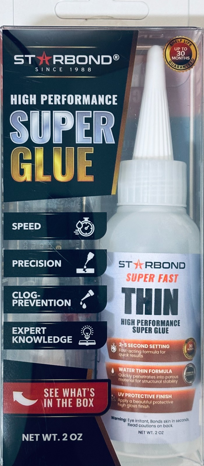 Starbond High Performance Super Glue Thin, Medium, Thick 2 oz