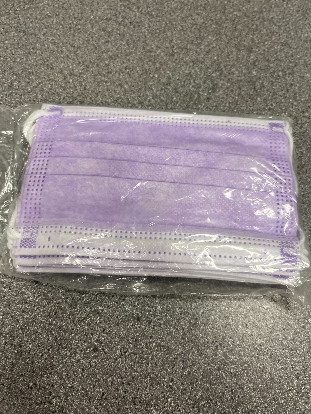 Pack of 10 Light Purple 3-ply Kids Face Masks Disposable, Breathable