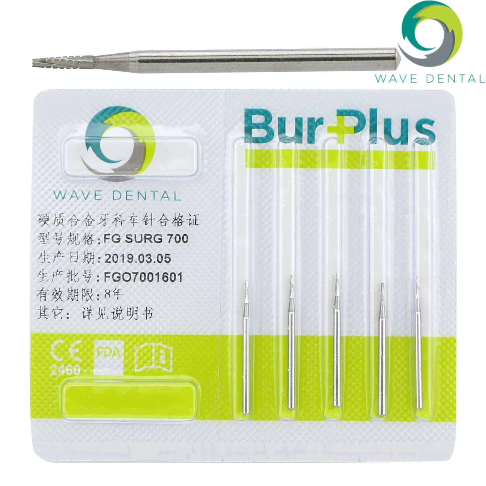 Wave Dental Carbide 703 702 Surgical Bur Midwest Friction Grip FGOS 25mm PRIMA