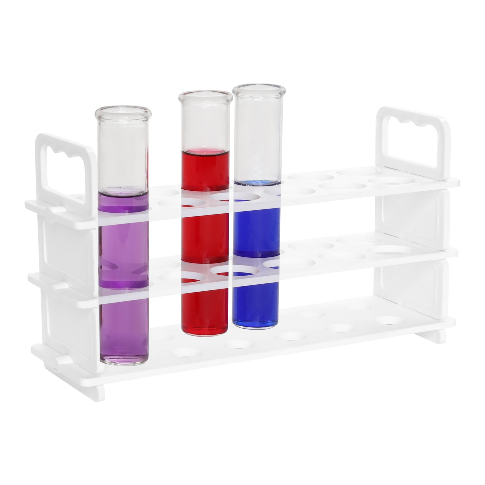 EISCO Test Tube Rack, Polypropylene – Accommodates 12 Tubes, up to 22mm – 9″…
