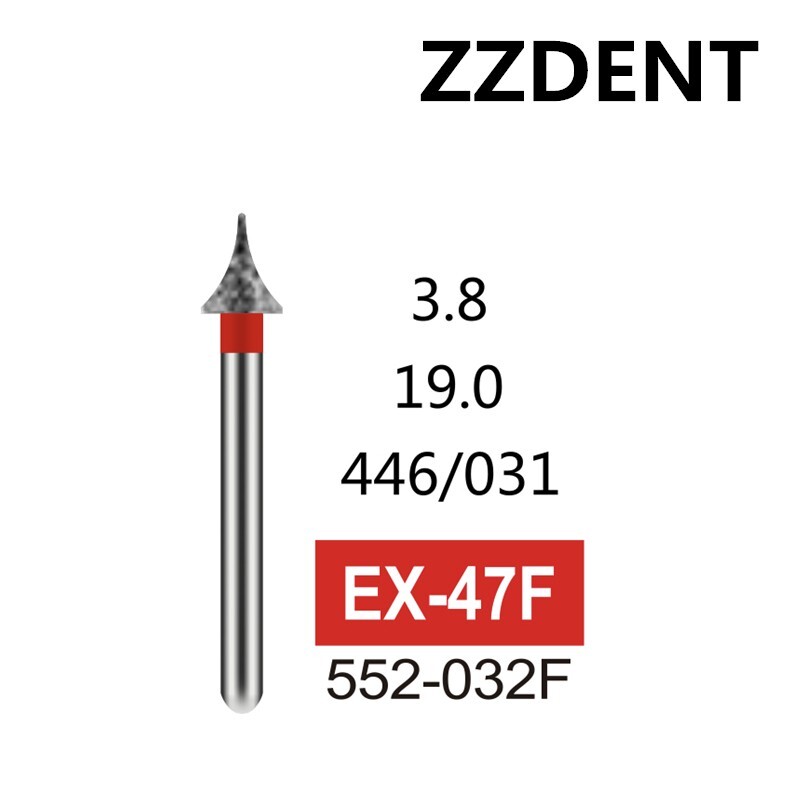 10 PCS EX-47F Ortho IPR Interproximal Spin Red Fine Grit FG Dental Diamond Burs