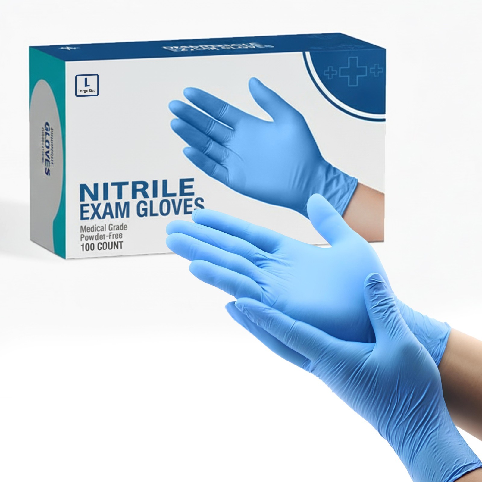 Nitrile Disposable Gloves 4 Mil Powder Free Latex Free Exam Medical Blue 🚀🚀🚀