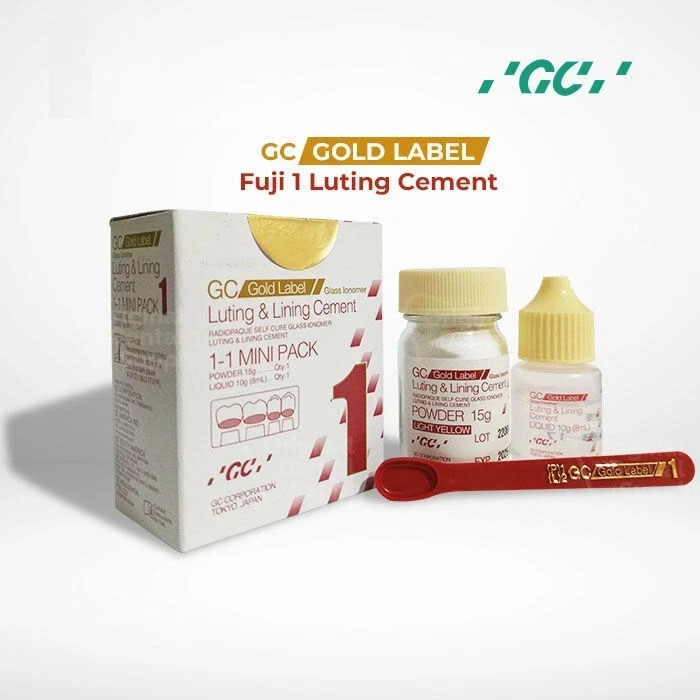 5 X GC 1 Gold Label Mini Pack Self Cure Glass Ionomer free shipping