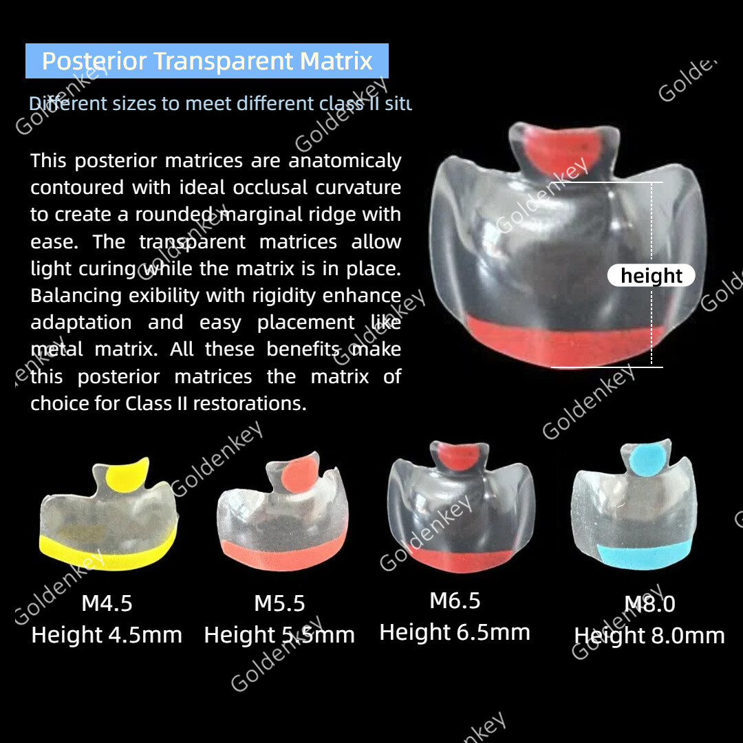 Dental Clear Matrix Posterior Transparent BT Matrices Fits Bioclear 4.5/5.5/6.5