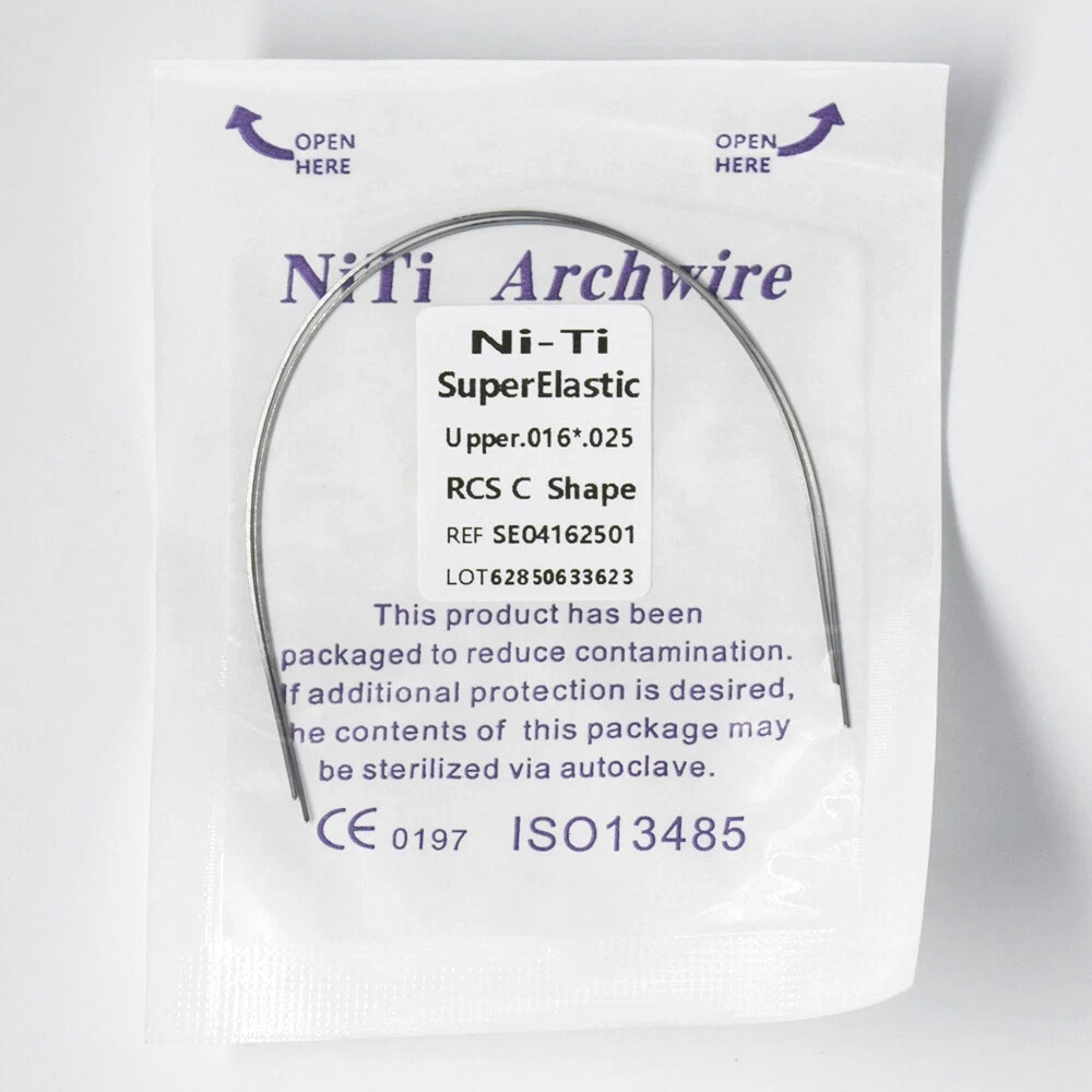 2 Pcs/Pack Ortho Dental Arch Wire Super Elastic Niti Reverse Curve Rectangular