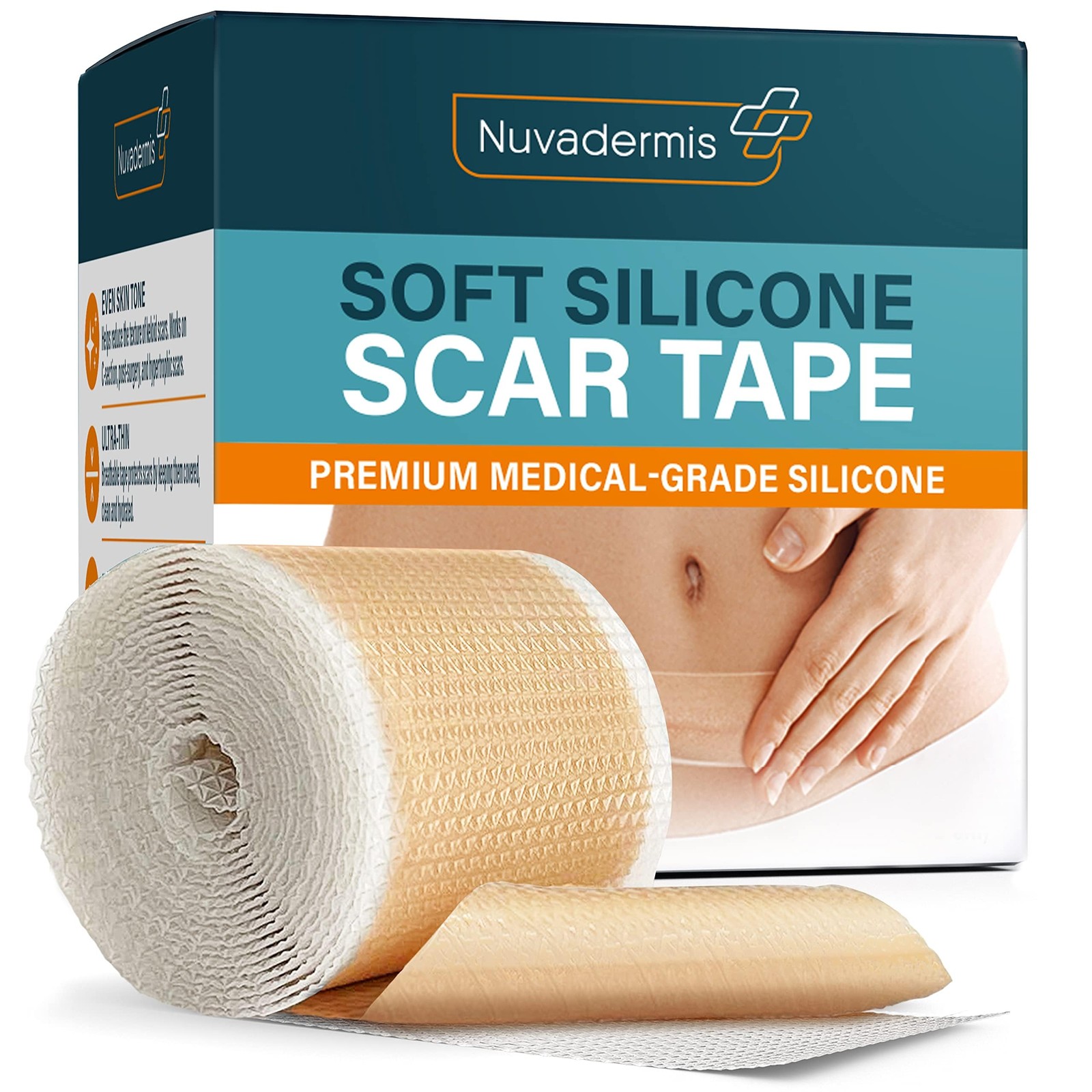 Nuvadermis Silicone Scar Sheets For Surgical Scars – 120 X 1.5 Roll – Medical