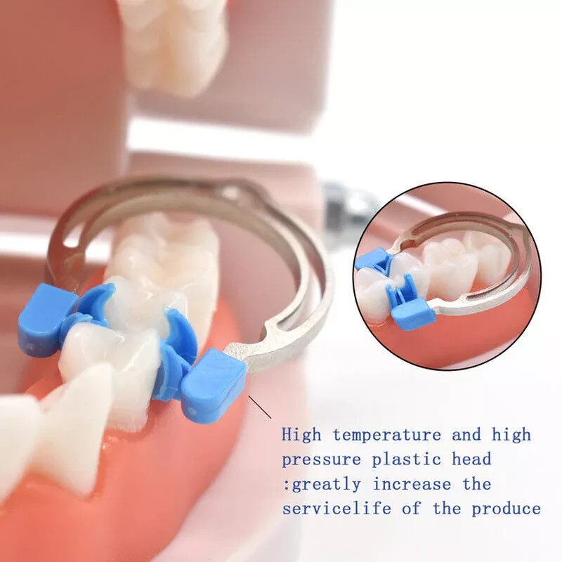 14Sizes Dental Matrix Bands Refills Ring Clamp Sectional Contoured Matrice Hand