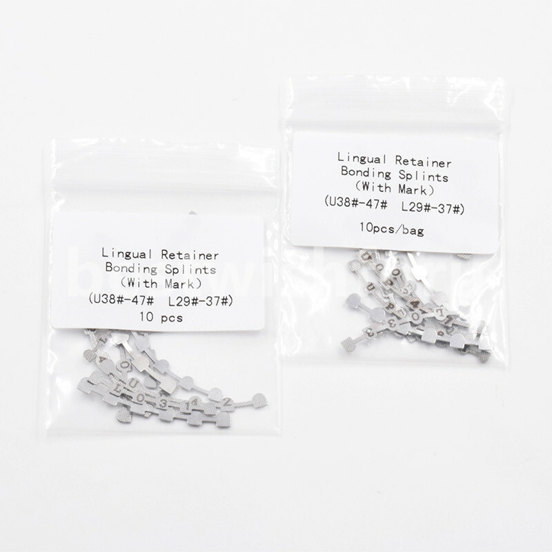 10pc/PACK Dental Ortho Lingual Retainer Bonding Splits w/Mark U38#-47#,L29#-37#