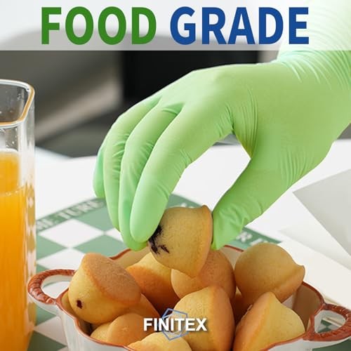 Finitex Nitrile Disposable Gloves Green 3.5mil 100 1000PCS Powder-free Medical