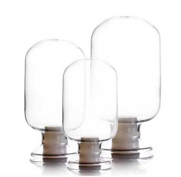 125ml 250ml 500ml Transparent Specimen Bottles w/ Stopper Display Container