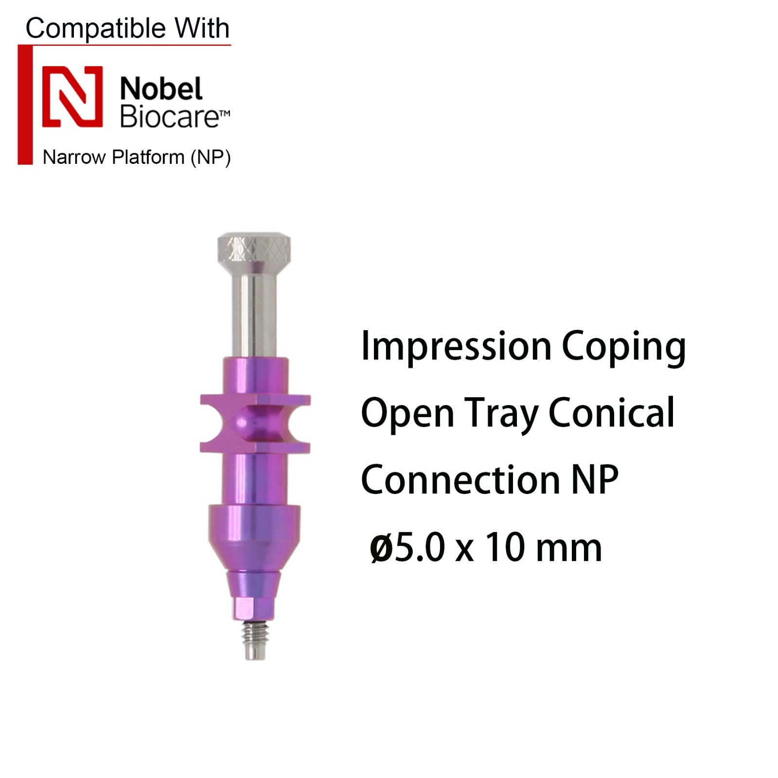 US Dental NP Impression Coping Open/Closed Tray Scanbody Analog FitsNobel Active