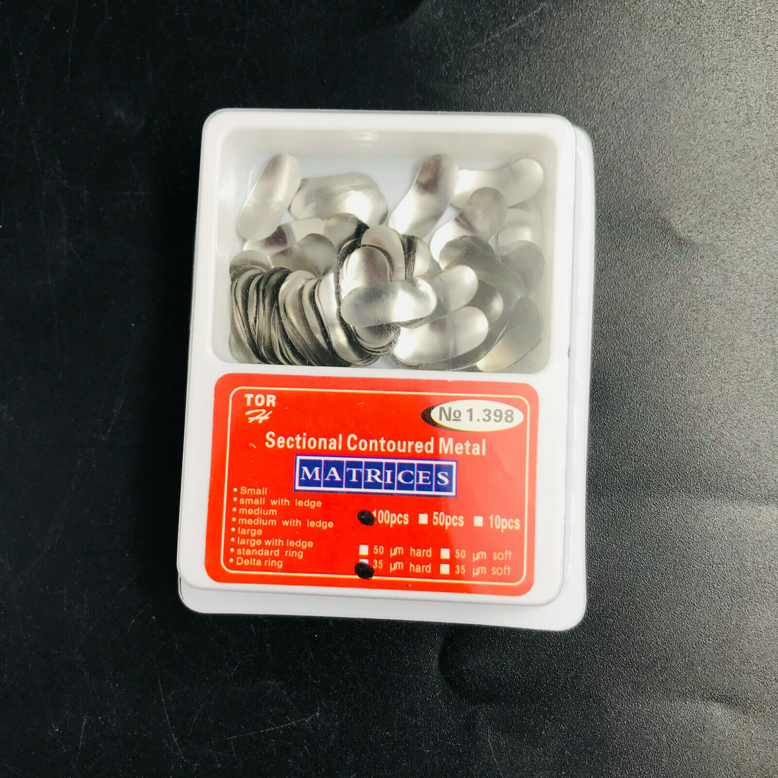 Dental Sectional Contoured Matrices Refills Matrix Bands L/M/S Upper/Lower Ring