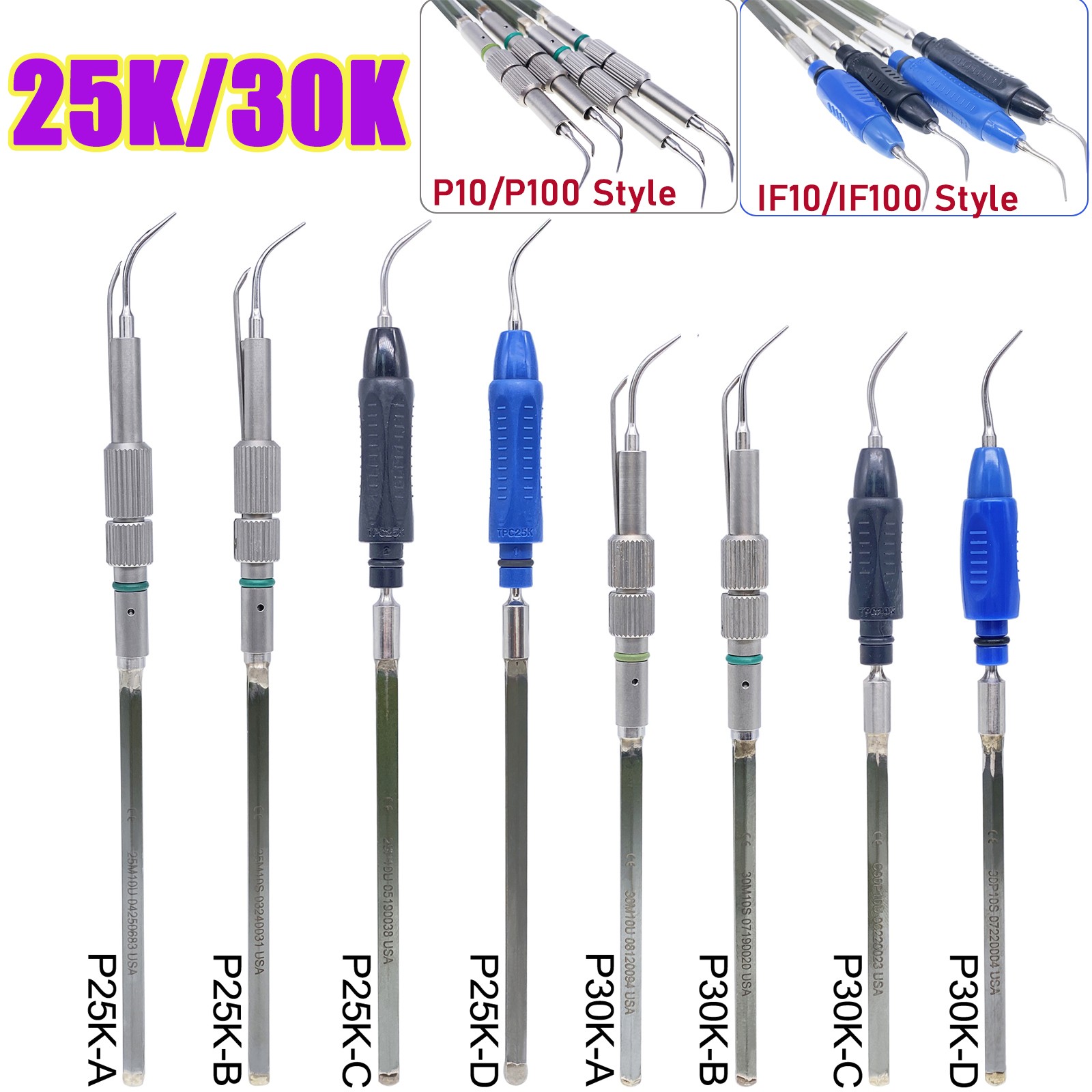 DMXDENT Cavitron Dental Inserts Tips 25k/30k Ultrasonic Slim Series Fit EMS/ART