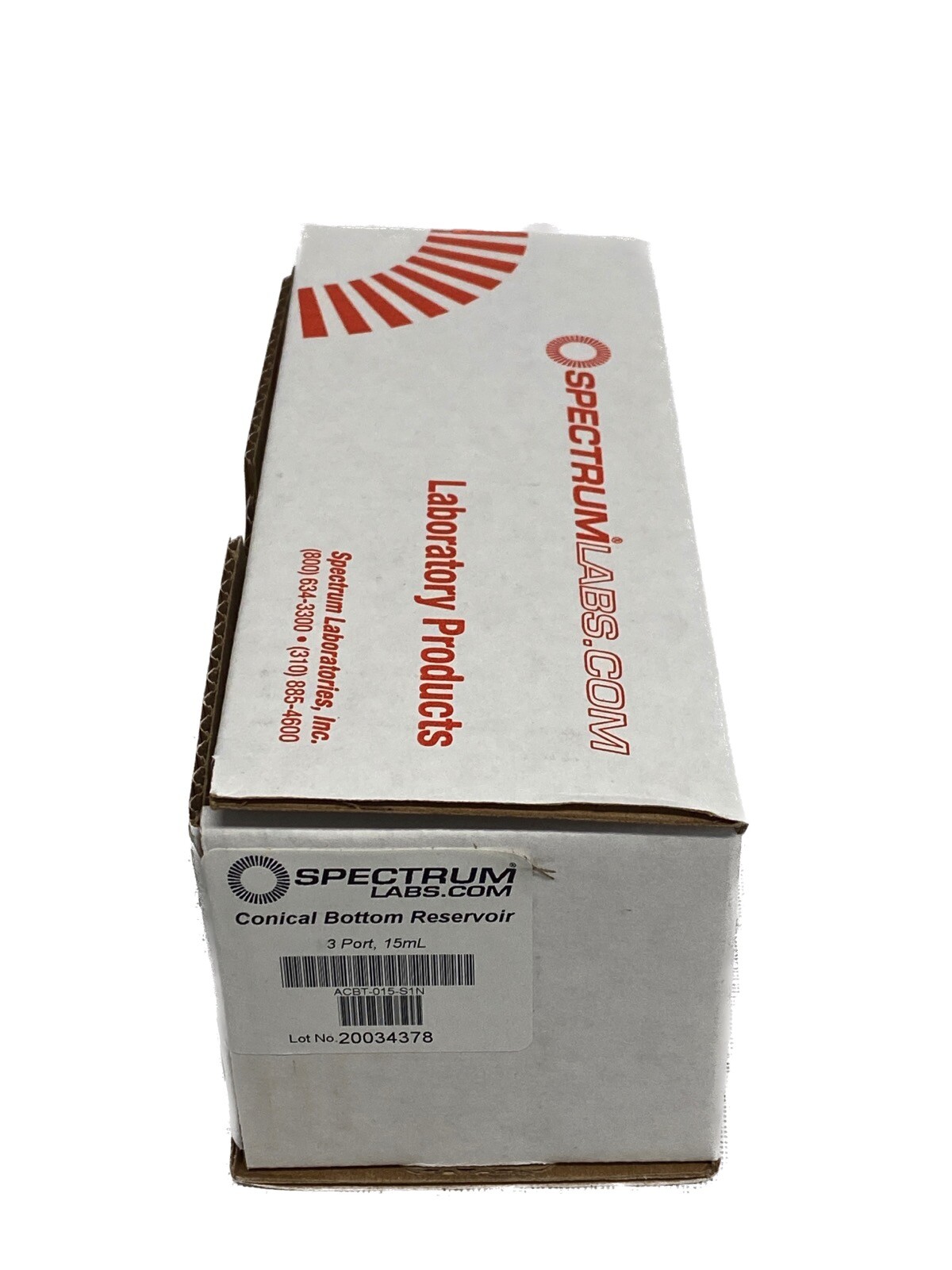 REPLIGEN SPECTRUM 15mL 3-Port Conical Bottom Reservoir w/Dip Tube ACBT-015-S1N
